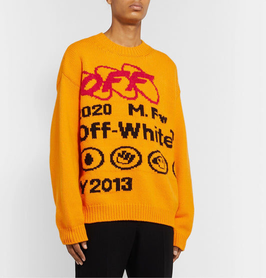 OFF-WHITE WOOLBLEND SWEATER