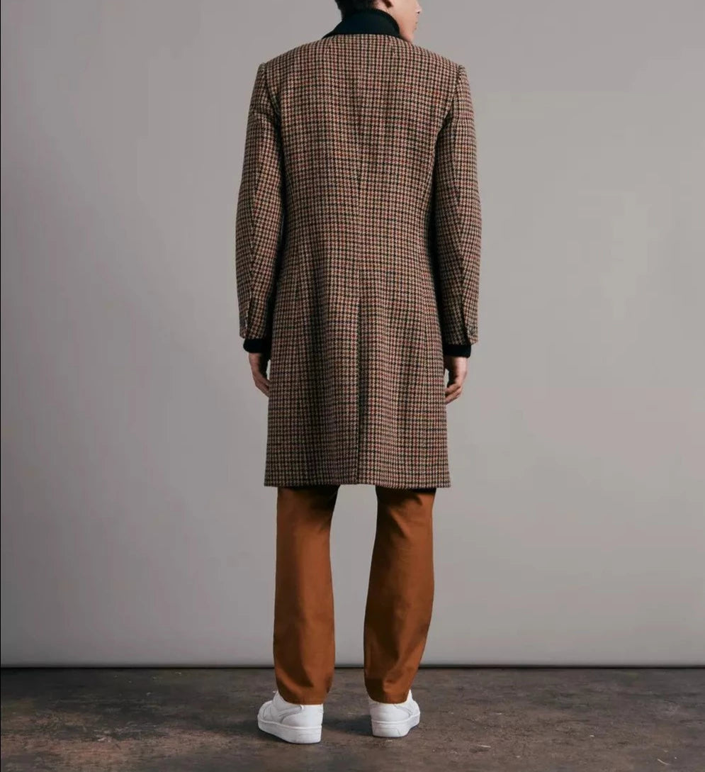 Houndstooth Wool Coat Men RAG BONE HOUNDSTOOTH WOOL COAT TheLuxeLend