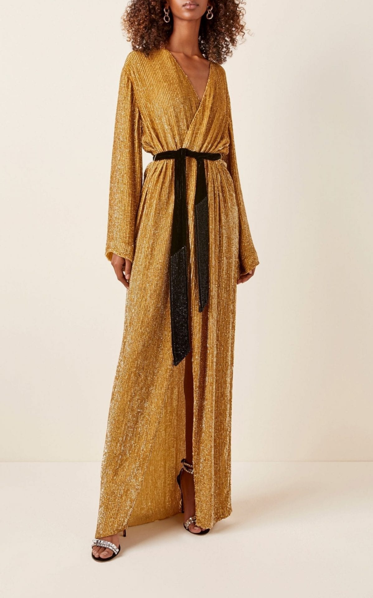 RETROFETE JANET GOLD SEQUIN DRESS