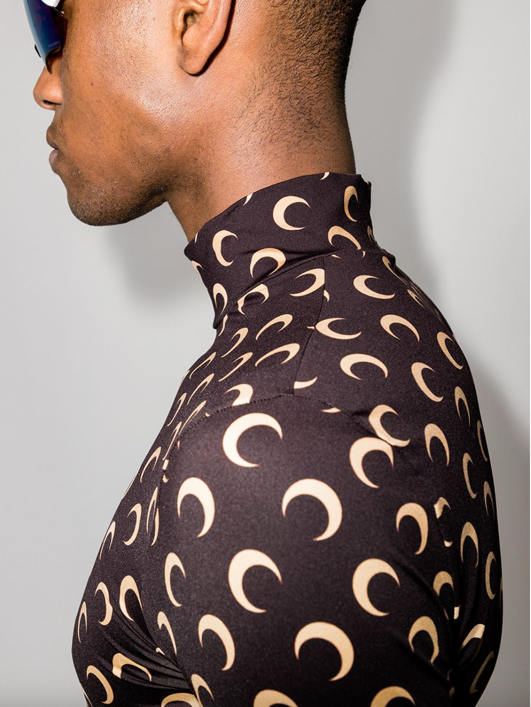 MARINE SERRE CRESCENT MOON LONG SLEEVE TEE