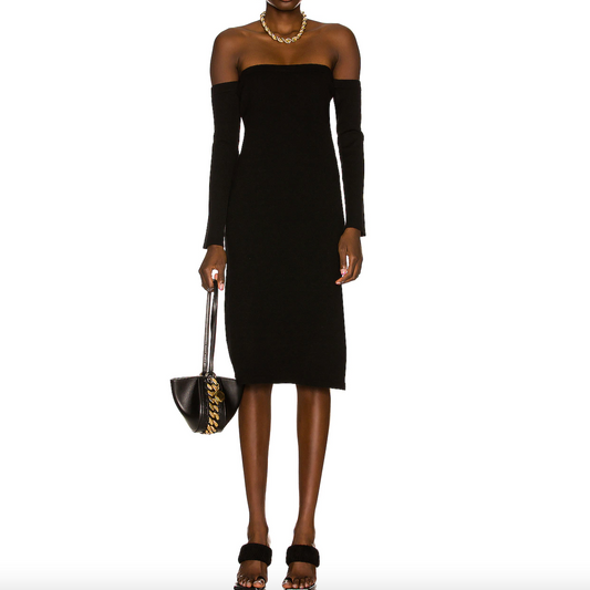 L'AGENCE OFF THE SHOULDER DRESS