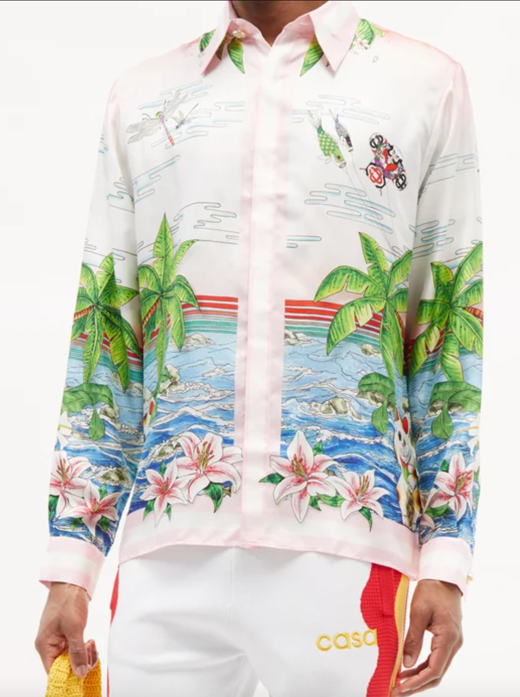 CASABLANCA UKIYO-E PRINT SILK SHIRT