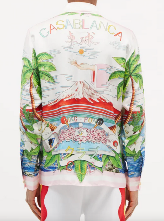 CASABLANCA UKIYO-E PRINT SILK SHIRT