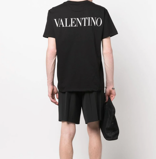 VALENTINO CONTRAST PANEL LOGO TEE