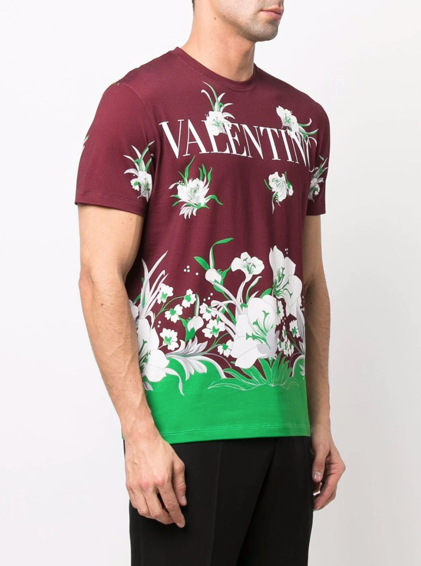 FLORAL PRINT LOGO TEE TheLuxeLend