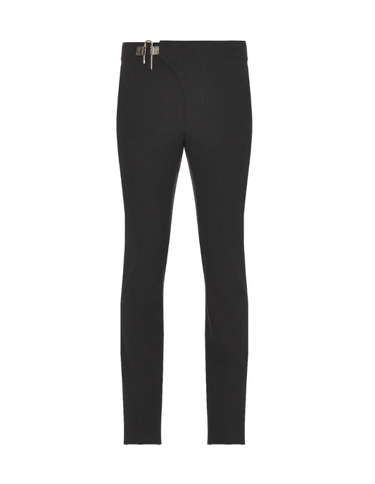 GIVENCHY SLIM FIT TROUSERS WITH SIDE U LOCK BELT