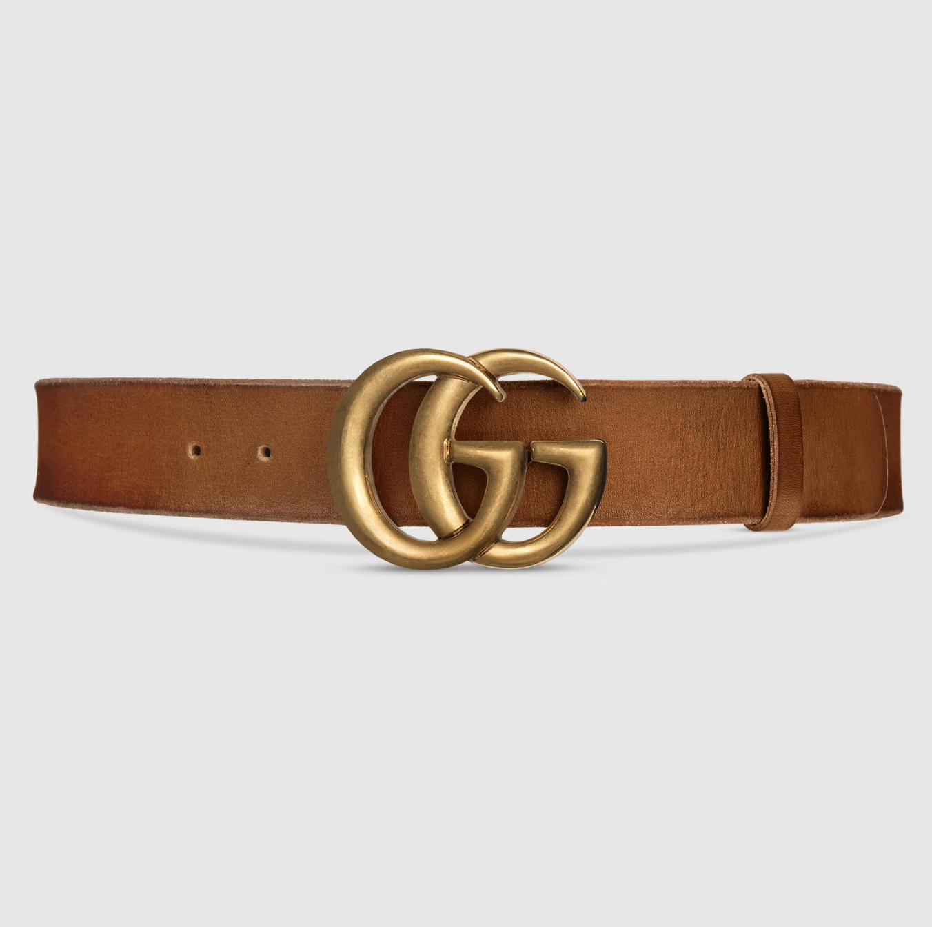 GUCCI GG BROWN LEATHER BELT