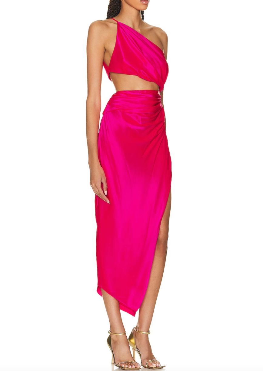 the sei one shoulder dress The Sei One Shoulder Midi Dress