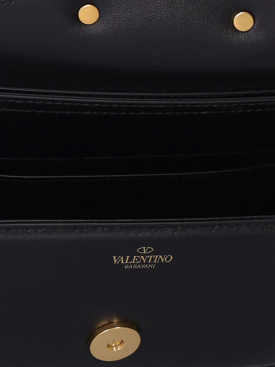 Valentino Garavani Locò Small Shoulder Bag in Calfskin Woman Black Onesize