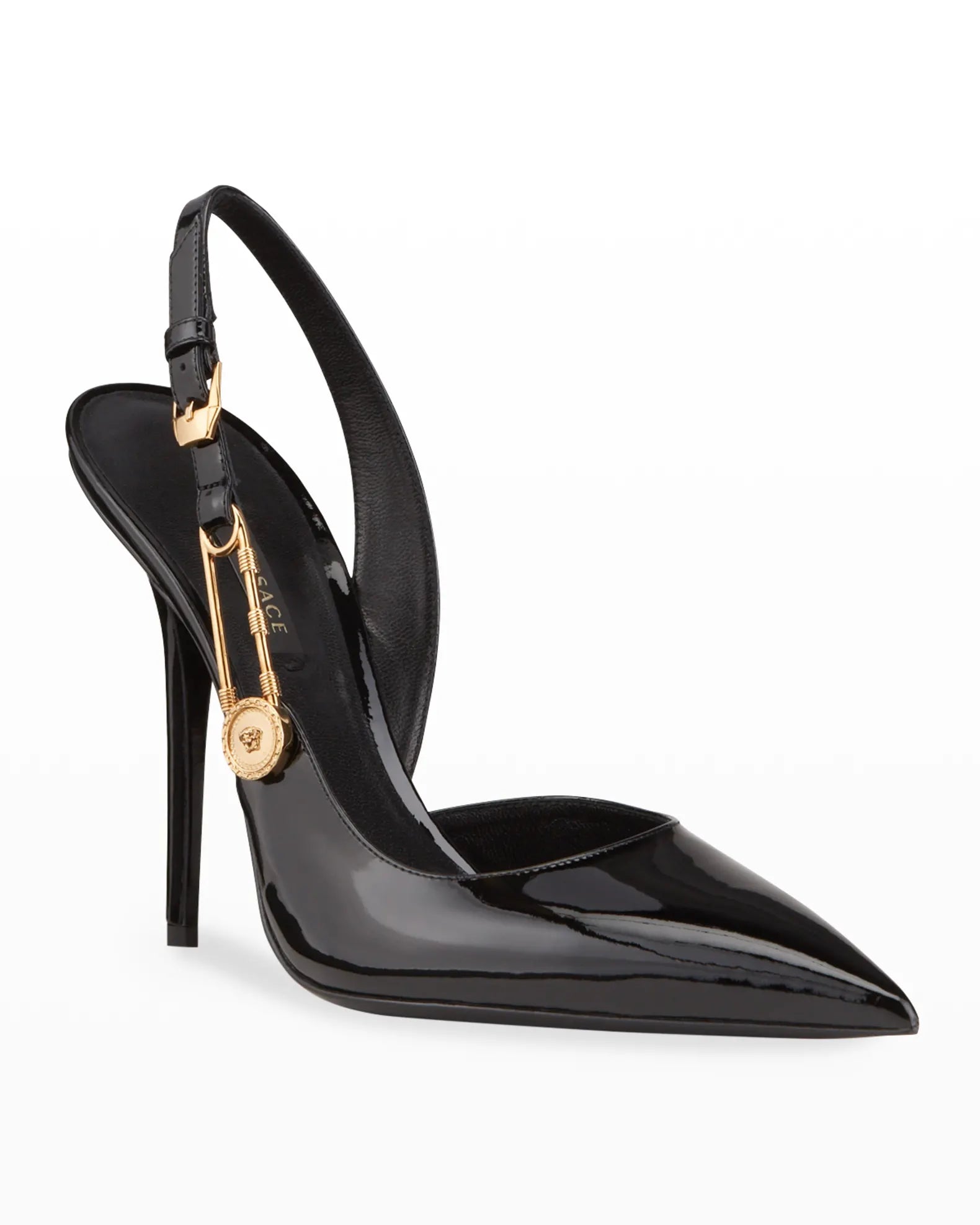 VERSACE SAFETY PIN HEELS