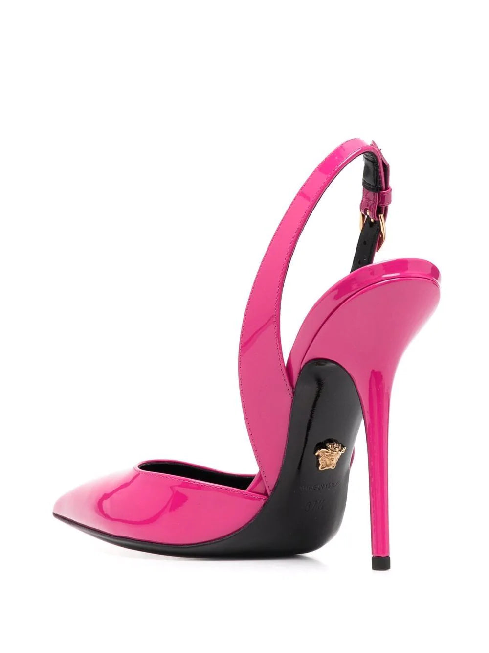 Versace | Shoes | Sold Auth Versace Crystal La Medusa Satin Slingback Pumps  45 | Poshmark