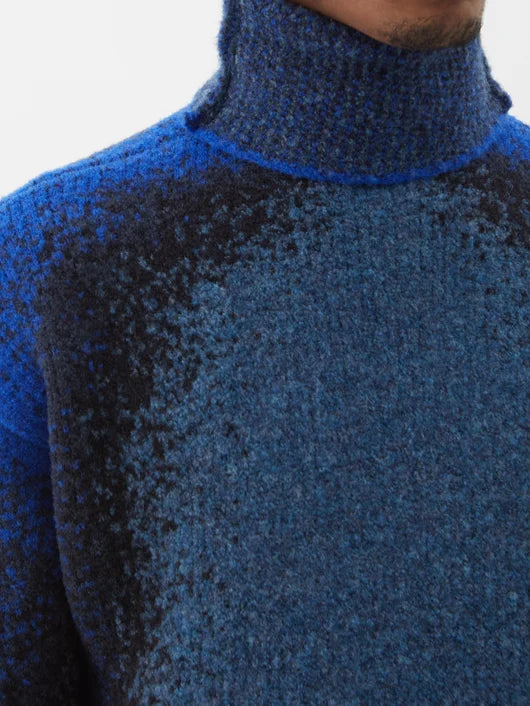 Y/project Gradient Heavy Knit Sweater - Purple/Beige