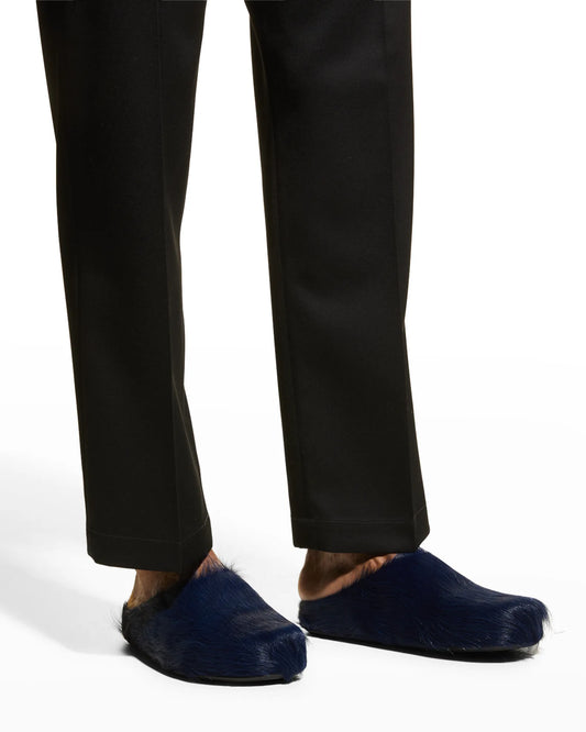MARNI FUSSBETT CALF HAIR SABOT MULES