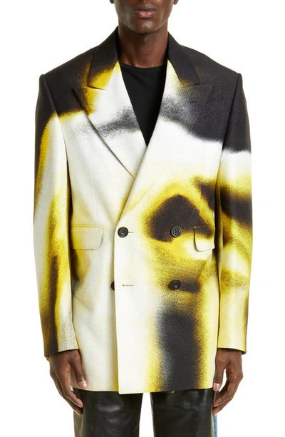 ALEXANDER MCQUEEN PAINTED DOUBLE BREASTED JACKET